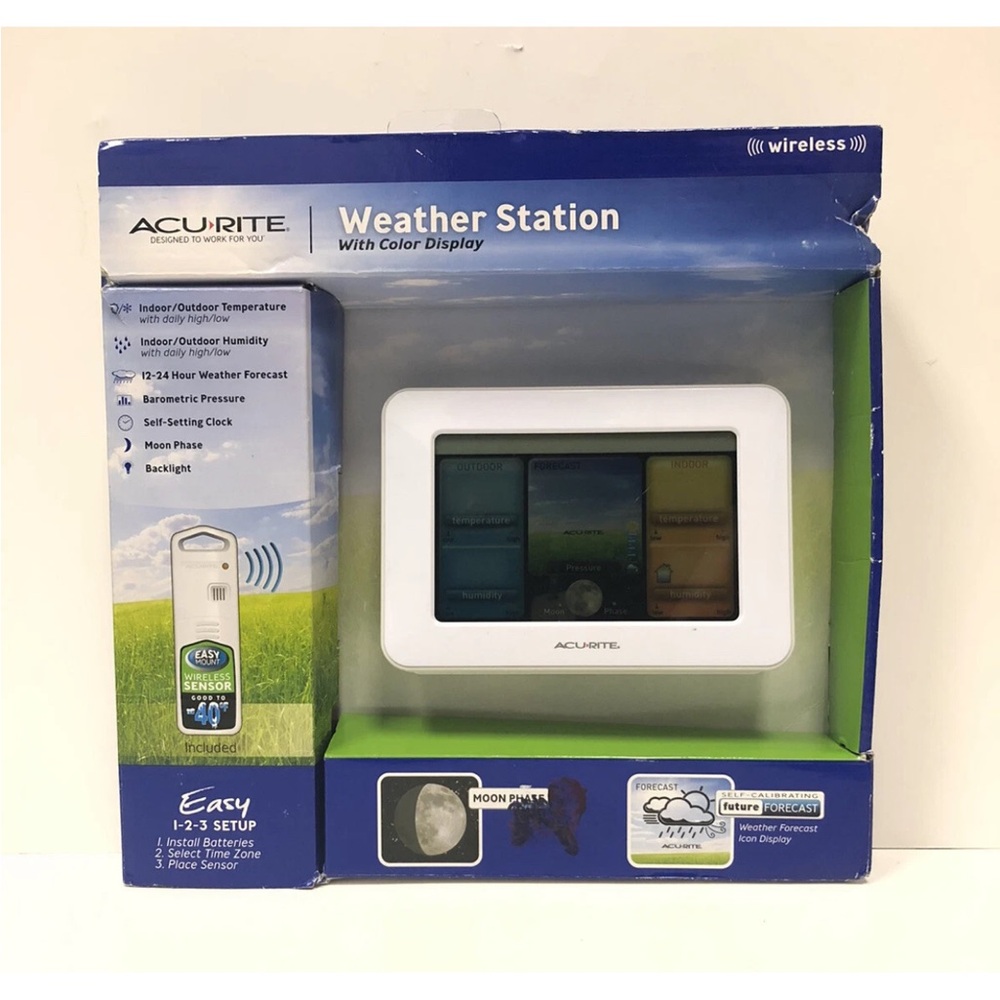 AcuRite Weather Forecaster with Digital Color Display + Wireless Sensor